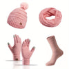 4-Piece Winter Set – Beanie Hat, Scarf, Gloves & Socks for Ultimate Warmth & Comfort" - Kidzy Market