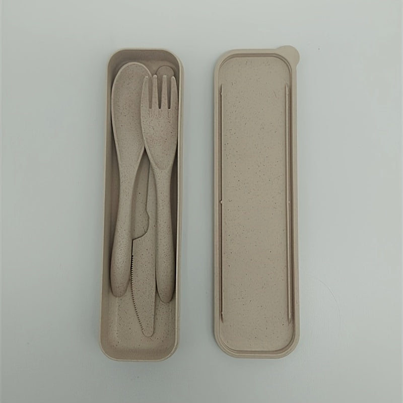 Reusable Straw Plastic Knife, Fork & Spoon Set – Lightweight & Durable Tableware for Kids, Travel & Everyday Use