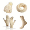 4-Piece Winter Set – Beanie Hat, Scarf, Gloves & Socks for Ultimate Warmth & Comfort" - Kidzy Market