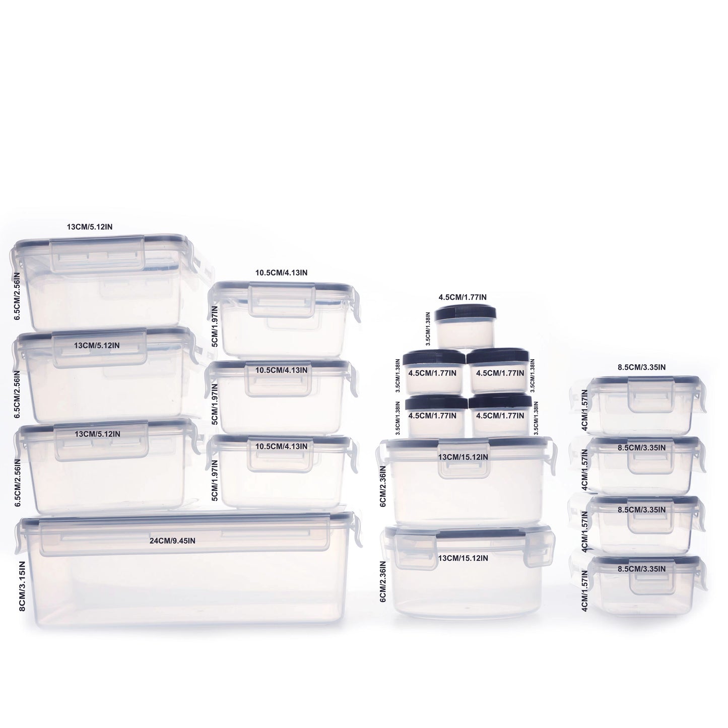 18-Pack Food Storage Containers with Airtight Lids – Leak-Proof Plastic Containers for Kitchen Organization, Meal Prep, and Lunch Storage