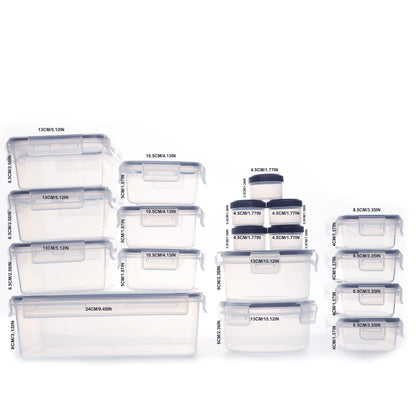 18-Pack Food Storage Containers with Airtight Lids – Leak-Proof Plastic Containers for Kitchen Organization, Meal Prep, and Lunch Storage