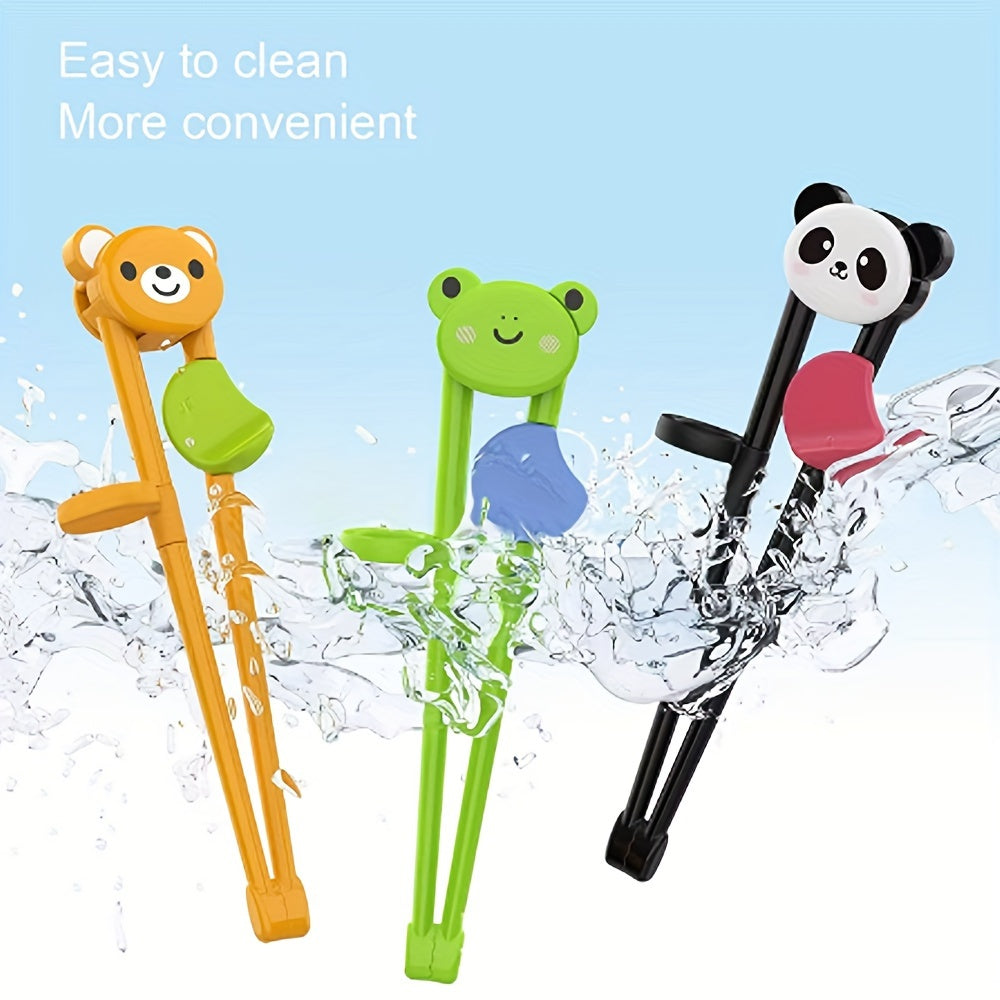 Easy Grip 3PCS Cartoon Training Chopsticks – Beginner-Friendly Learning Utensils for Kids & Toddlers, Fun & Portable for Home or Travel