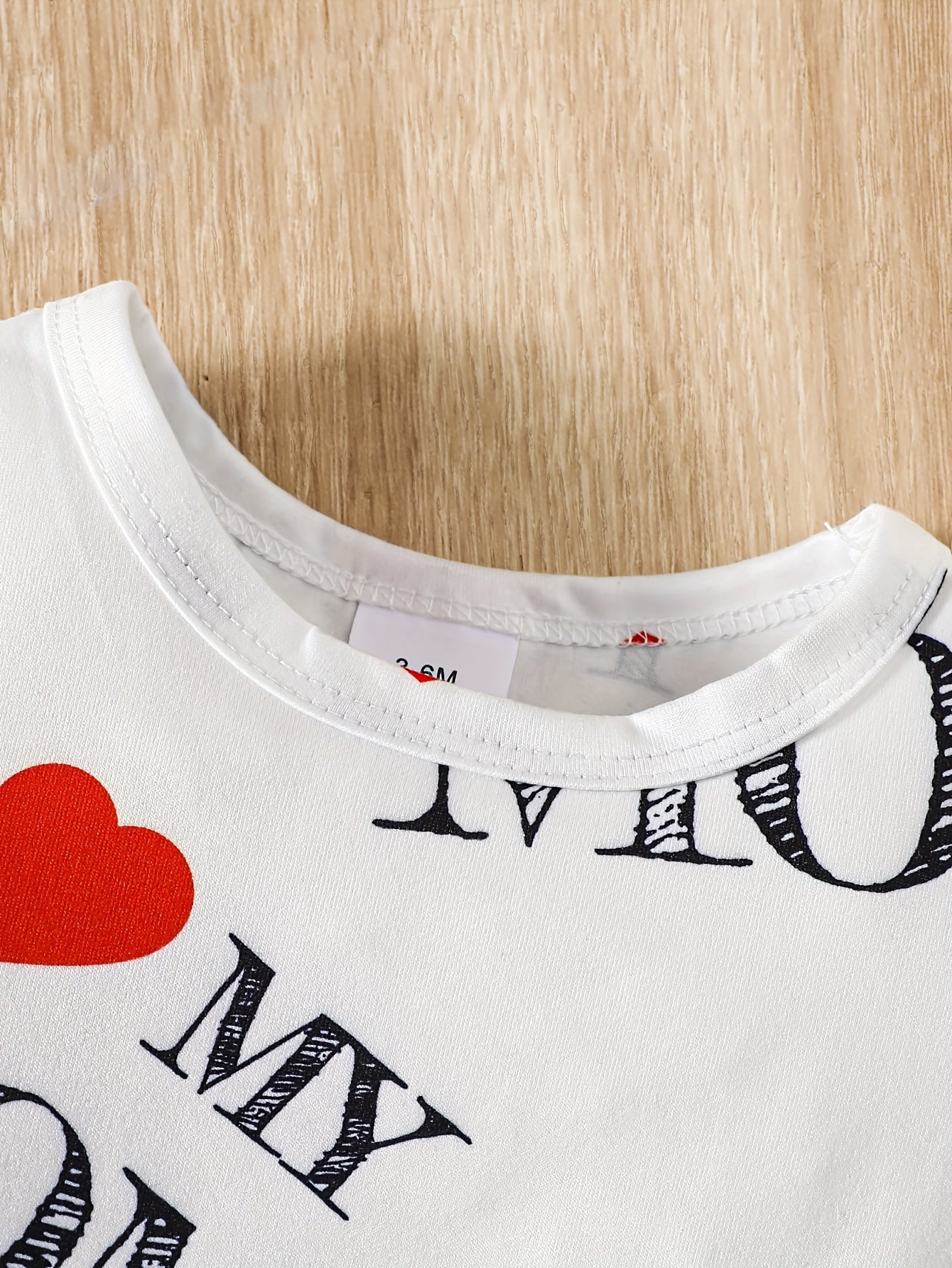 2pcs Baby Boy Summer Outfit – "I Love Grandma, Mom, Dad" Alphabet Print Jumpsuit, Casual Knit Polyester & Spandex Set (Short Sleeve, Outdoor Wear)