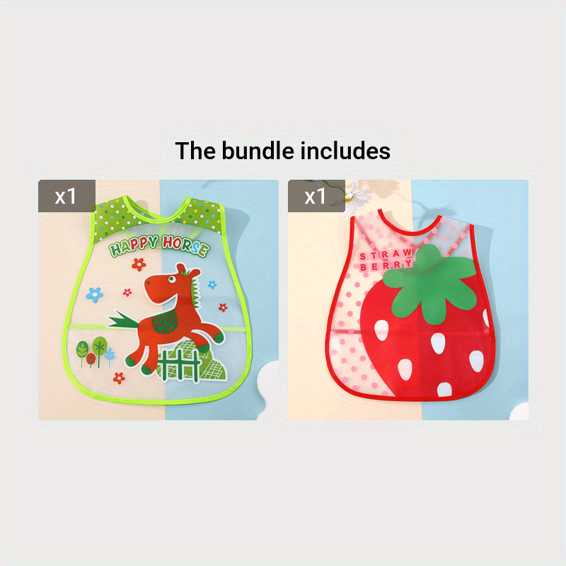 Waterproof Baby Feeding Bib with Magic Tape Closure – Soft, Sleeveless Polyester Bib for Toddlers & Kids - Kidzy Market