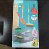Kids Pretend Play Cleaning Set – 1-Set Colorful Plastic Mop, Broom & Dustpan Toy for Toddlers Ages 3-6, Boys & Girls