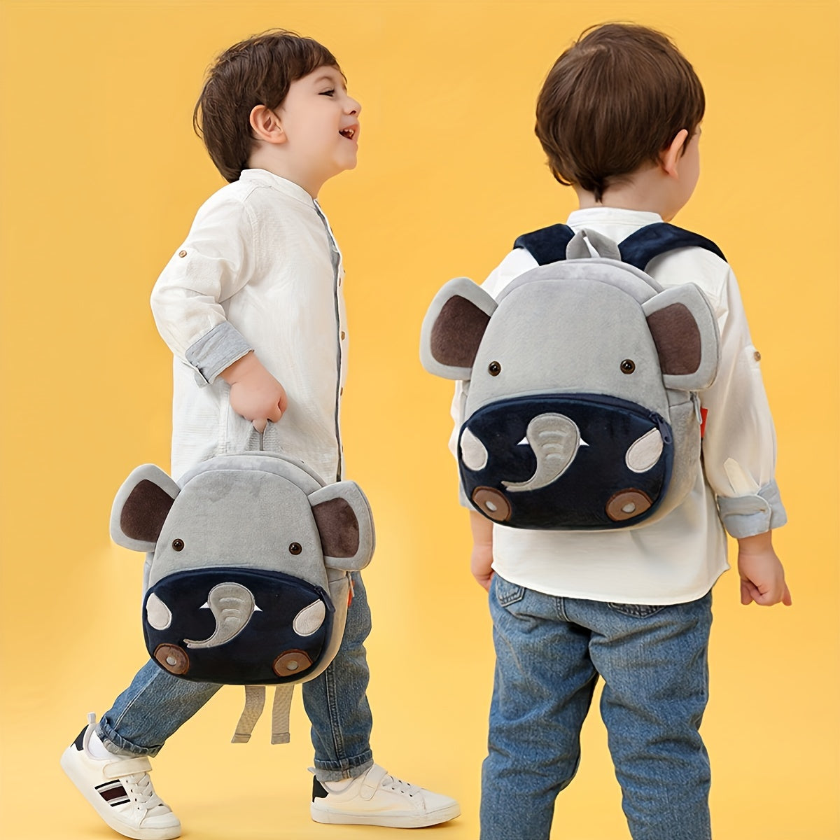 1PC Toddler Plush Cartoon Backpack – Cute & Lightweight Mini Travel Bag for Kids, Boys & Girls - Kidzy Market