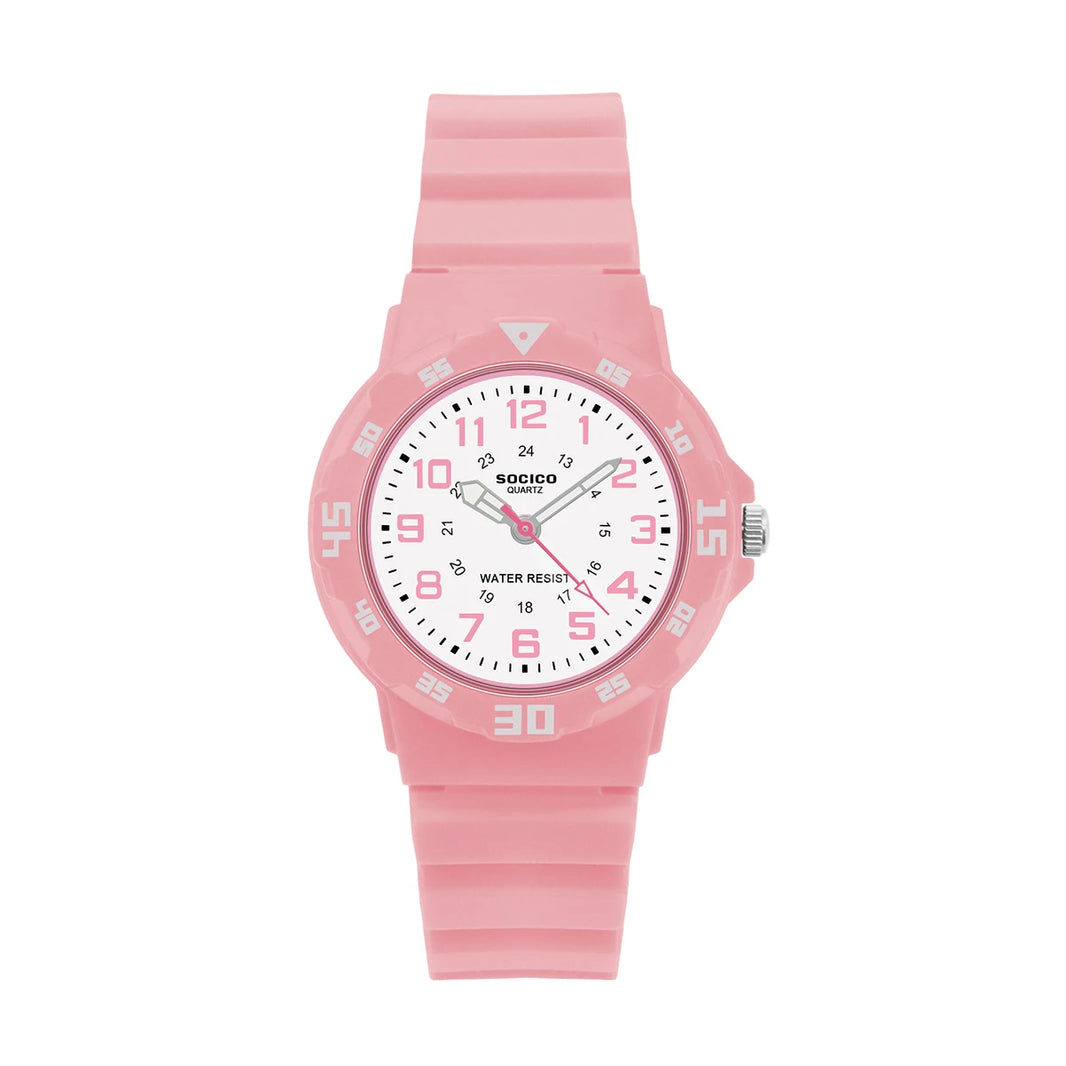 SOCICO Children’s Analog Watch for Girls and Boys Soft Strap Waterproof Easy-to-Read Learn Time Wristwatch Gift