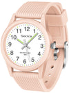 SOCICO Kids Analog Watch for Girls and Boys with Soft Band Learning Time 50M Waterproof Gift for Ages 4-12