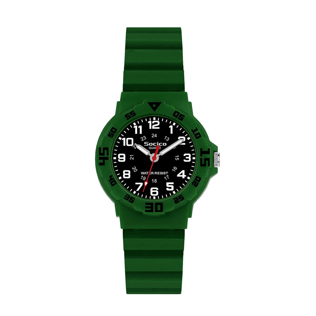 SOCICO Children’s Analog Watch for Girls and Boys Soft Strap Waterproof Easy-to-Read Learn Time Wristwatch Gift