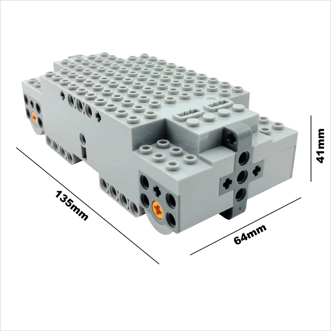 Technical MOC EV3 4WD RC Vehicle with Mecanum Wheels – Educational Building Blocks Toy