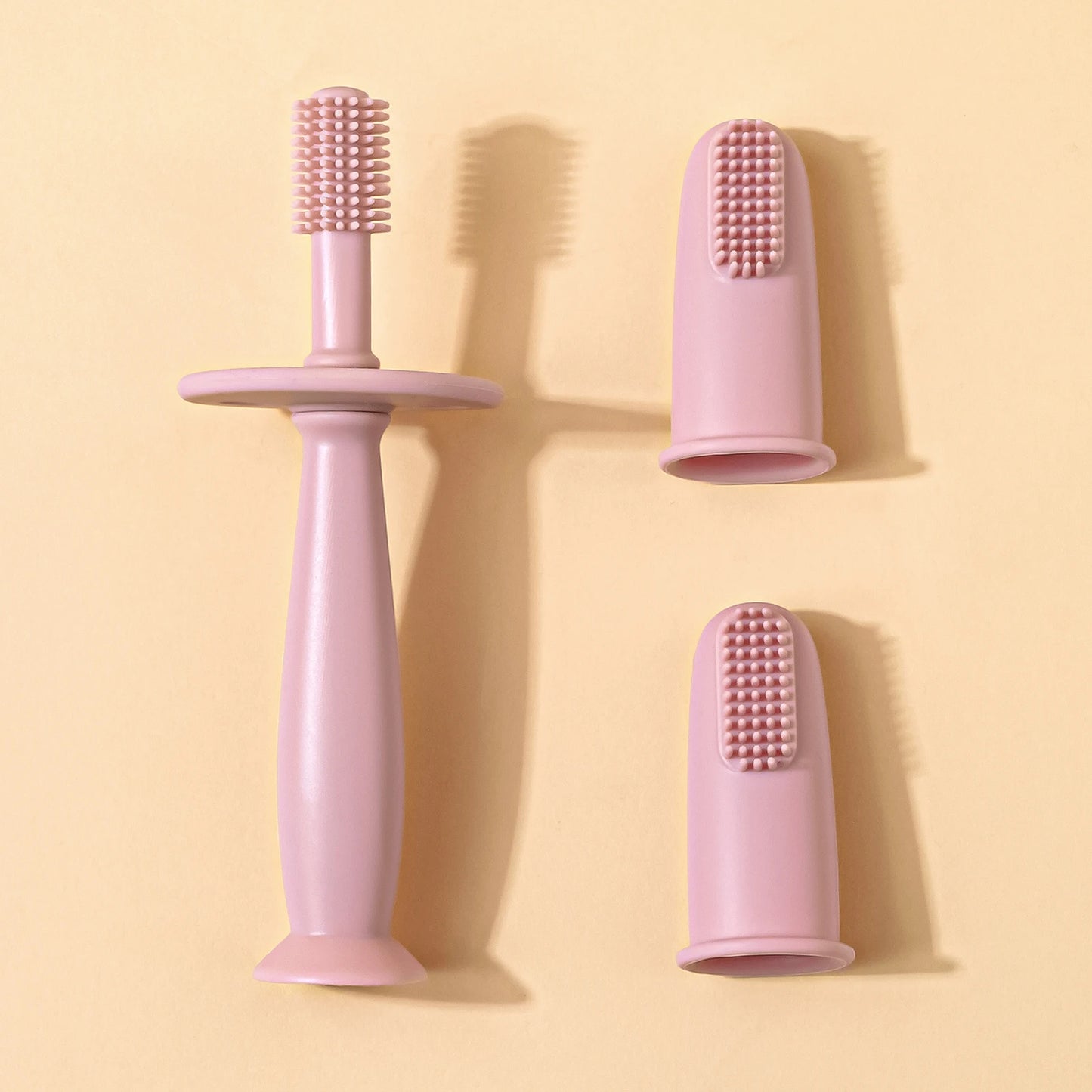 3PCS Baby Finger Toothbrush Set - Soft BPA-Free Oral Care for Infants and Toddlers