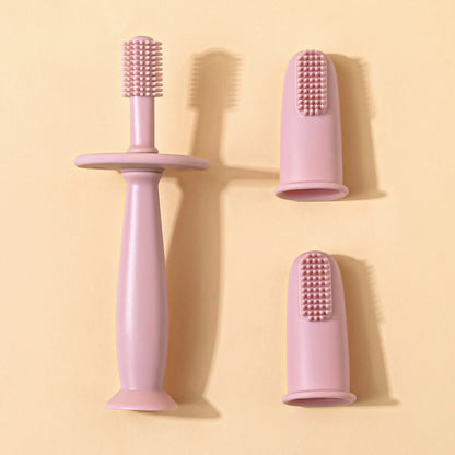 3PCS Baby Finger Toothbrush Set - Soft BPA-Free Oral Care for Infants and Toddlers