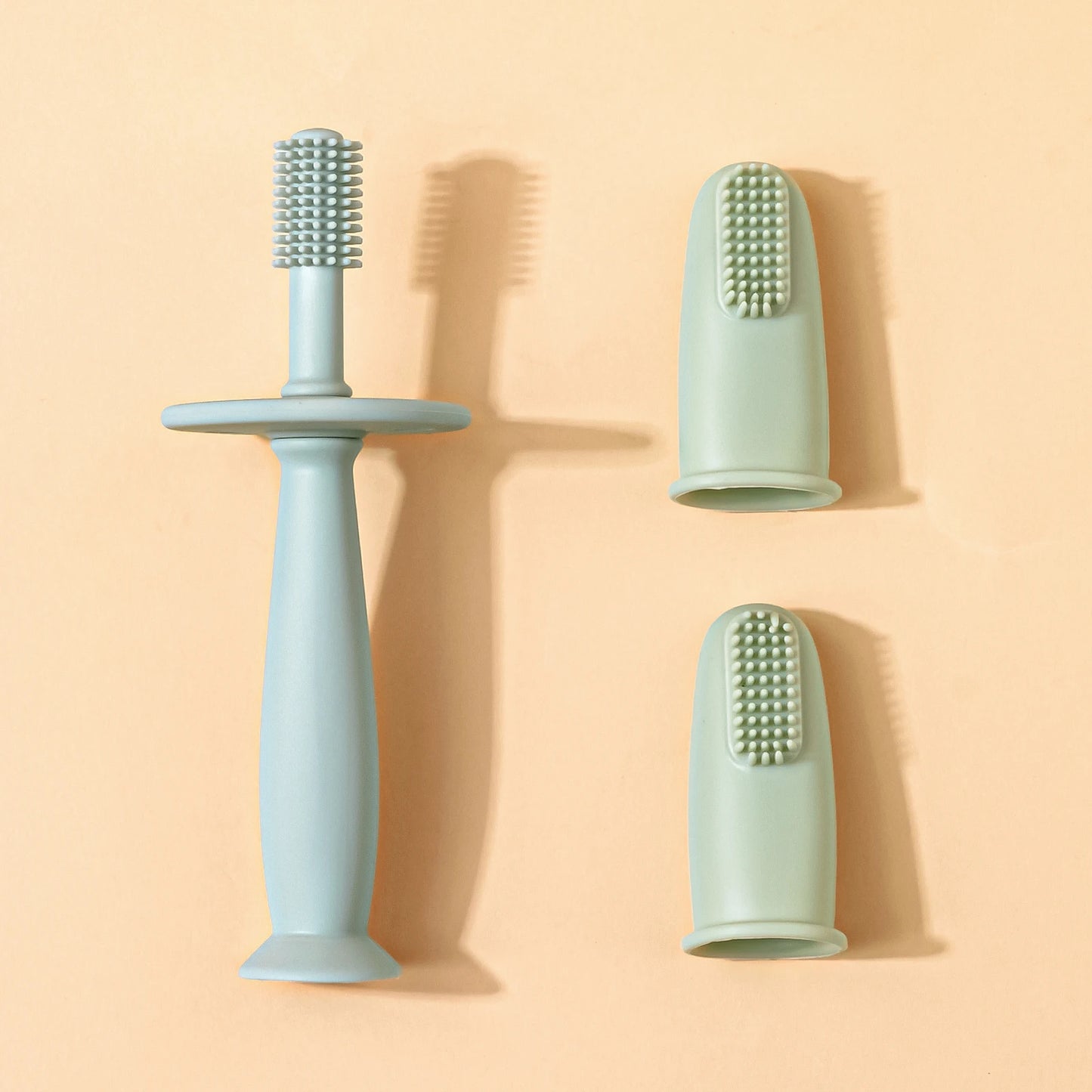 3PCS Baby Finger Toothbrush Set - Soft BPA-Free Oral Care for Infants and Toddlers