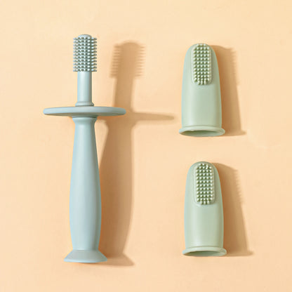 3PCS Baby Finger Toothbrush Set - Soft BPA-Free Oral Care for Infants and Toddlers