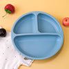 TYRY.HU 100% Silicone Baby Feeding Tray – Compartmentalized Meal Tray with Suction Cup for Secure Attachment to Table