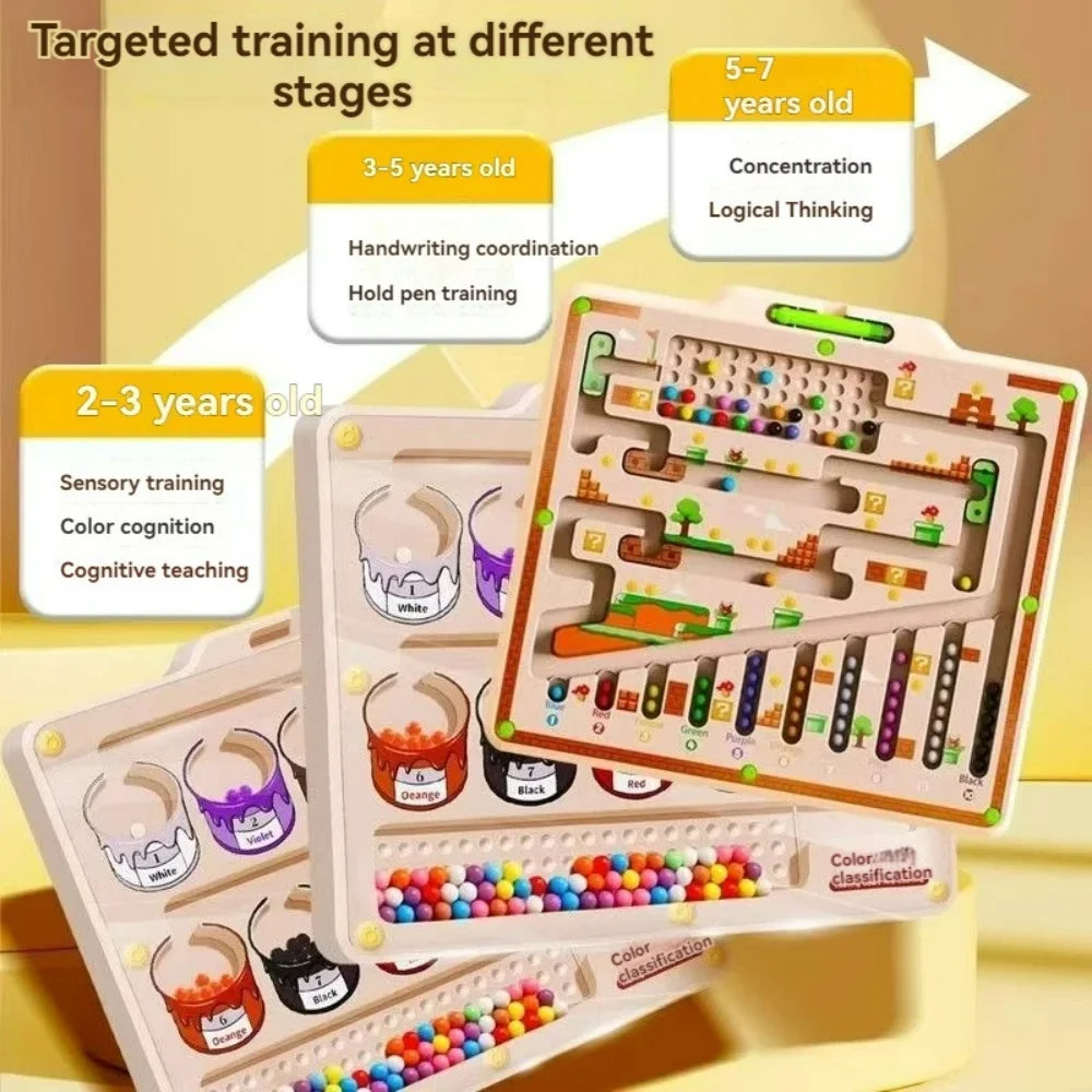 Children’s Magnetic Maze Walking Ball – Concentration and Logic Thinking Puzzle Toy for Ages 3-4, Early Education