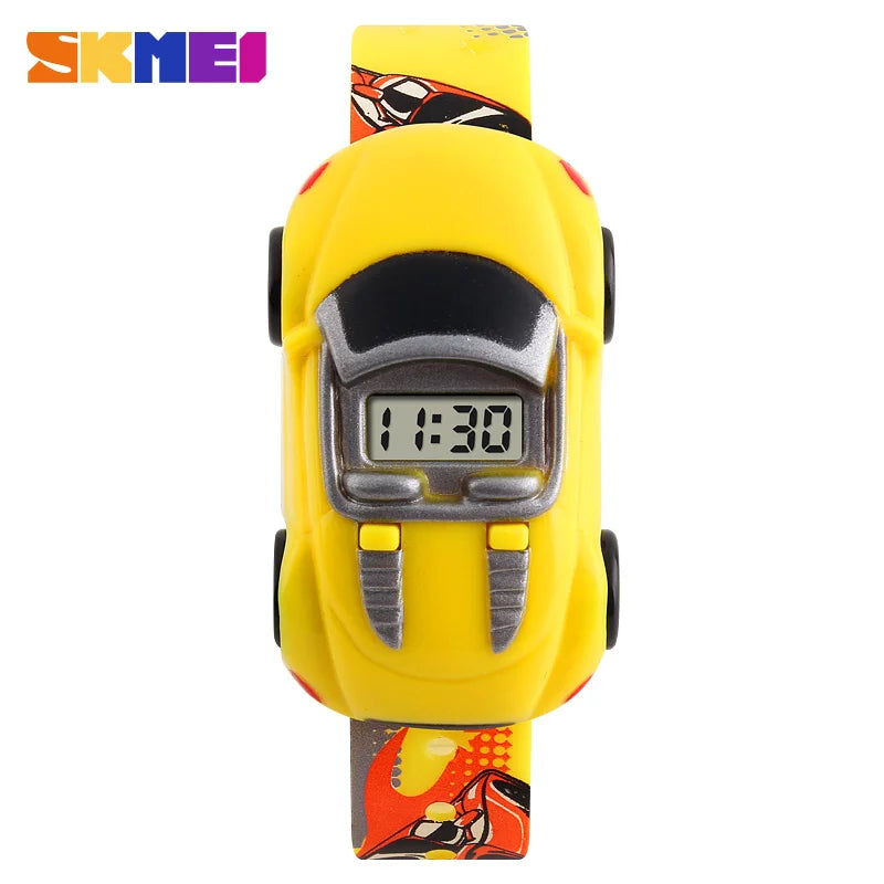 SKMEI Colorful Creative Cartoon Fun Car Mode Children’s Watch Date Time Wristwatch for Boys and Girls Birthday New Year Gift