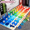 Kids Montessori Math Toys – Wooden Puzzle Fishing Toy for Toddlers, Educational Number, Shape Matching, and Sorting Game Board Toy