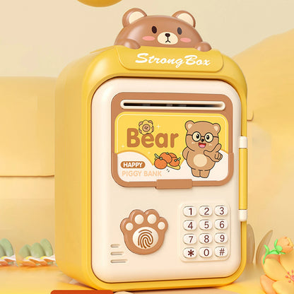 Electric ATM Money Bank Automatic Roll Cash Security Box Kids Piggy Bank with Password Lock Birthday Gift