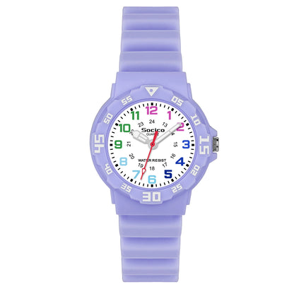 SOCICO Children’s Analog Watch for Girls and Boys Soft Strap Waterproof Easy-to-Read Learn Time Wristwatch Gift