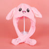 Plush Bunny Headband with Popping Ears – Interactive Rabbit Hairband for Kids & Adults, Approx. 58 cm (22.8 in)