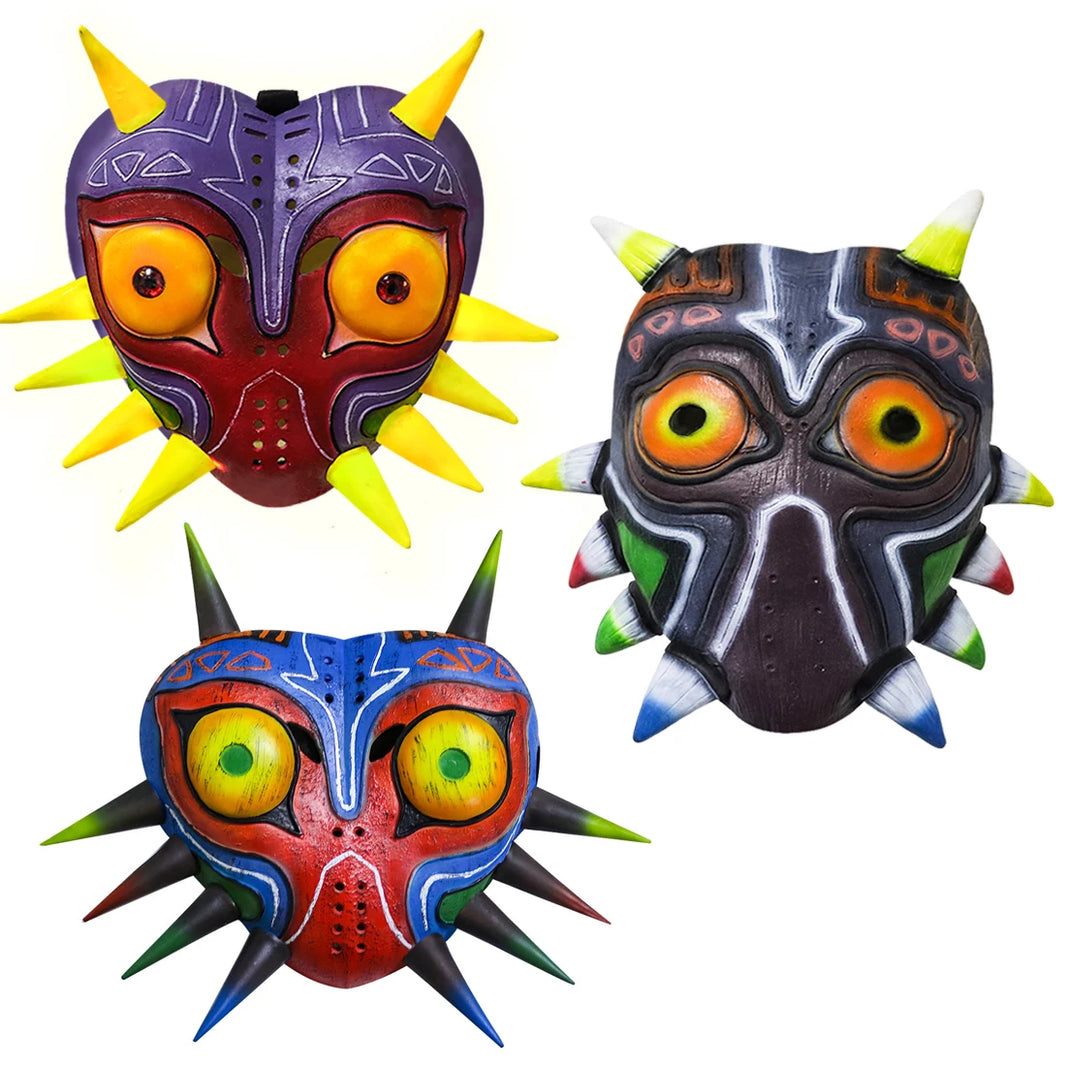 Majora's Mask LED Latex Full-Face Cosplay Mask – Zelda-Inspired Halloween Prop for Adults