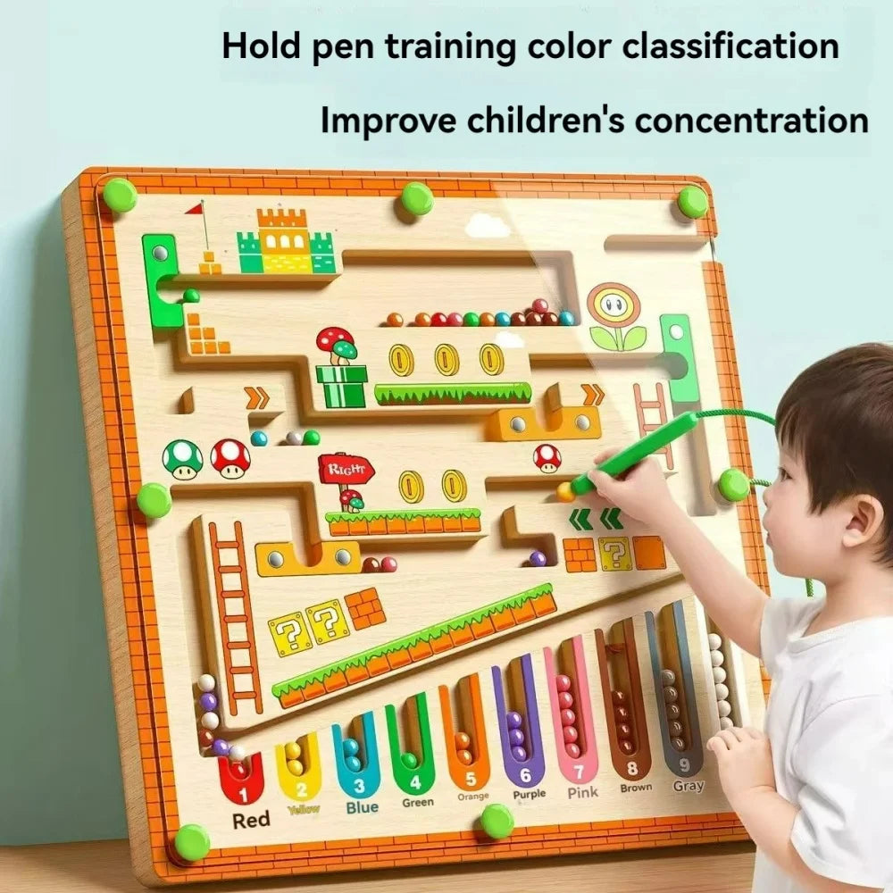 Children’s Magnetic Maze Walking Ball – Concentration and Logic Thinking Puzzle Toy for Ages 3-4, Early Education