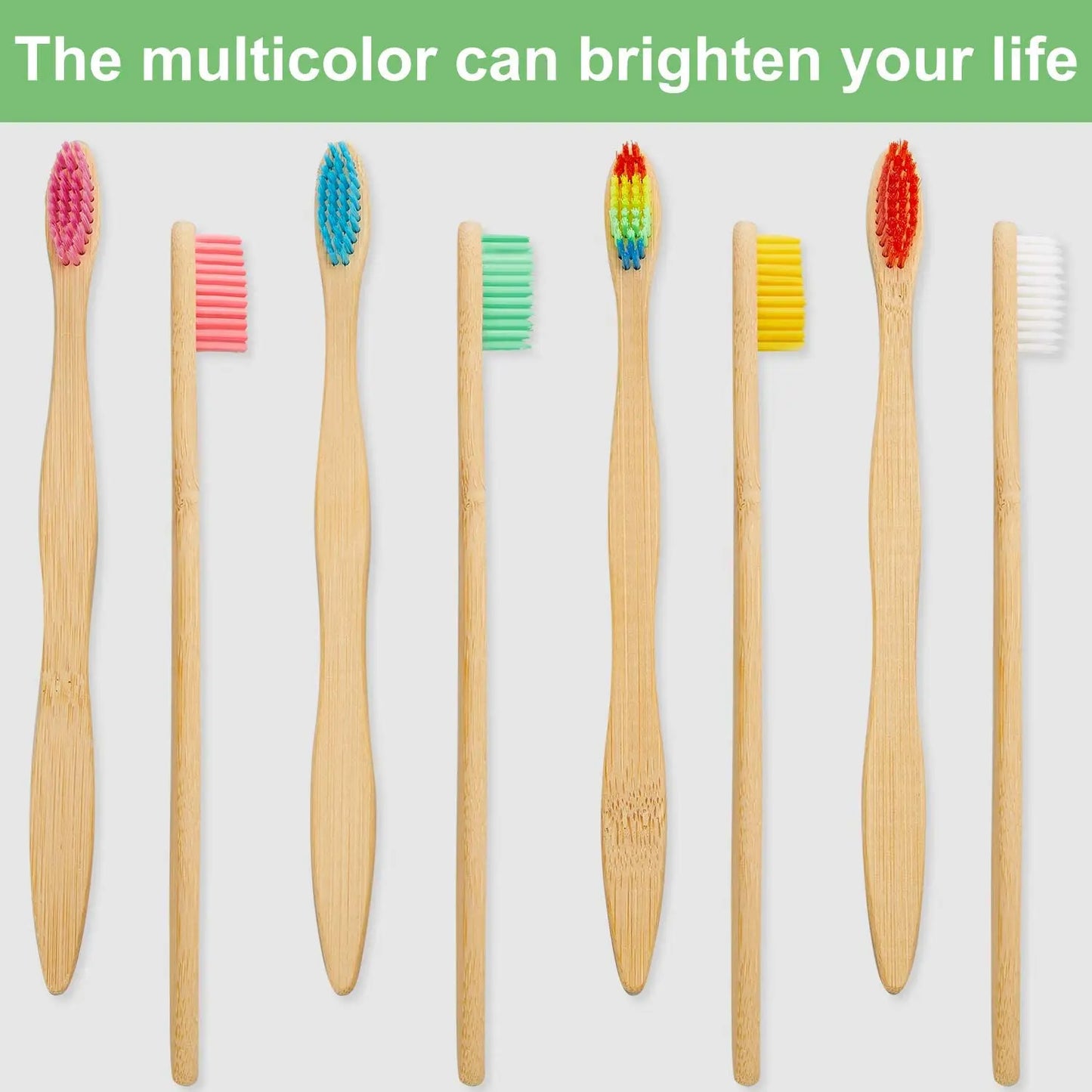 4PCS Charcoal Bamboo Toothbrushes - Extra Soft Natural Bristles for Adults & Kids, Zero Waste Biodegradable Toothbrush