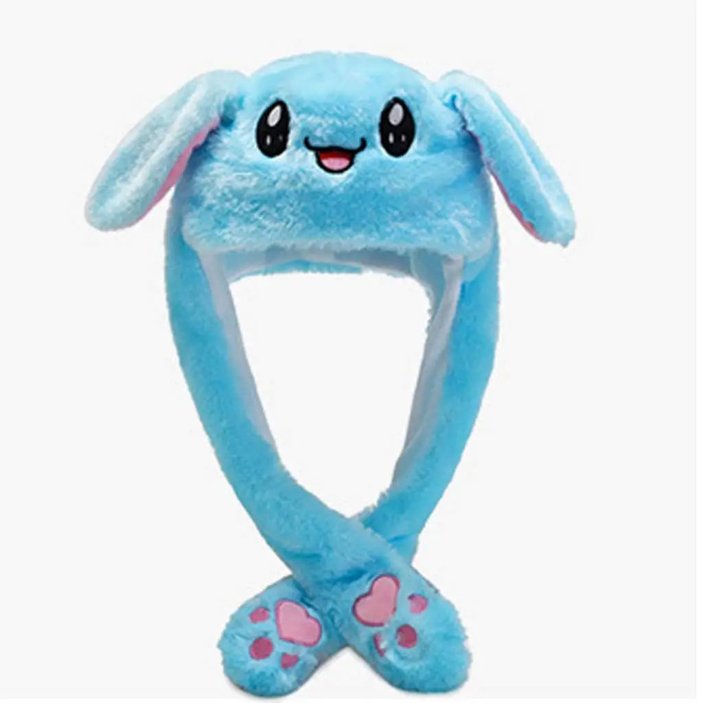 Plush Bunny Headband with Popping Ears – Interactive Rabbit Hairband for Kids & Adults, Approx. 58 cm (22.8 in)