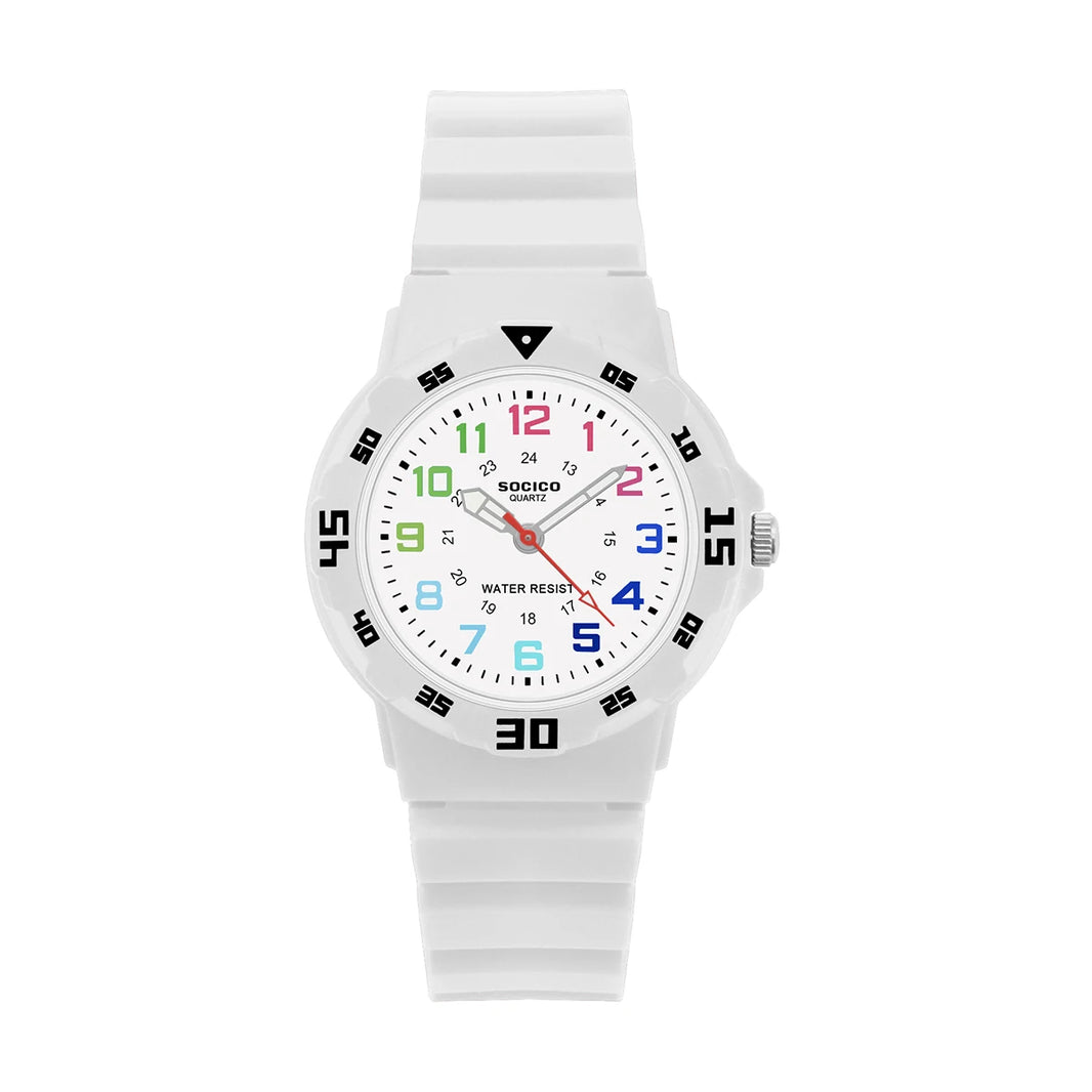 SOCICO Children’s Analog Watch for Girls and Boys Soft Strap Waterproof Easy-to-Read Learn Time Wristwatch Gift