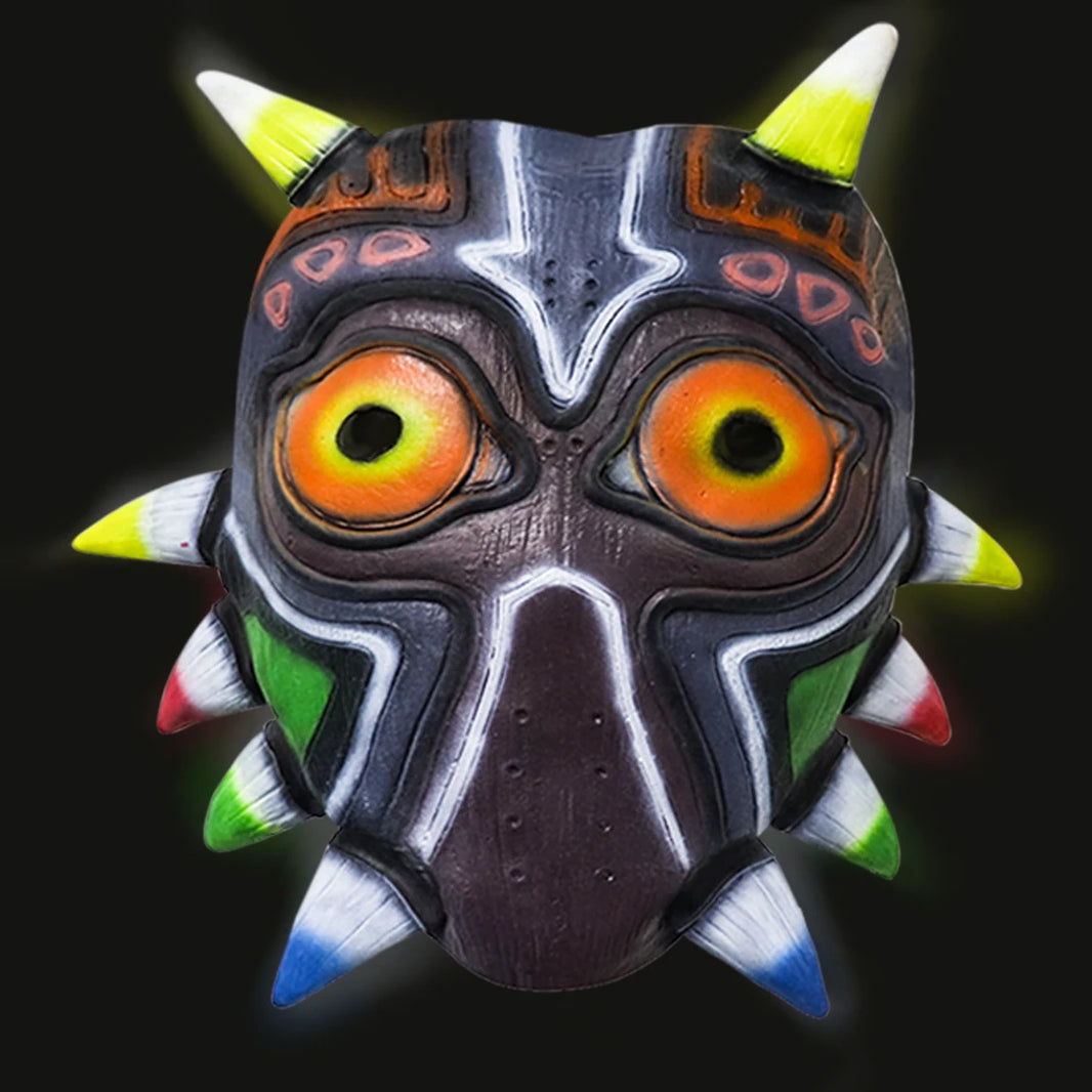 Majora's Mask LED Latex Full-Face Cosplay Mask – Zelda-Inspired Halloween Prop for Adults