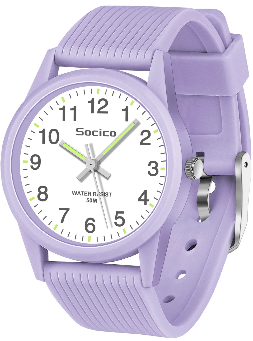SOCICO Kids Analog Watch for Girls and Boys with Soft Band Learning Time 50M Waterproof Gift for Ages 4-12