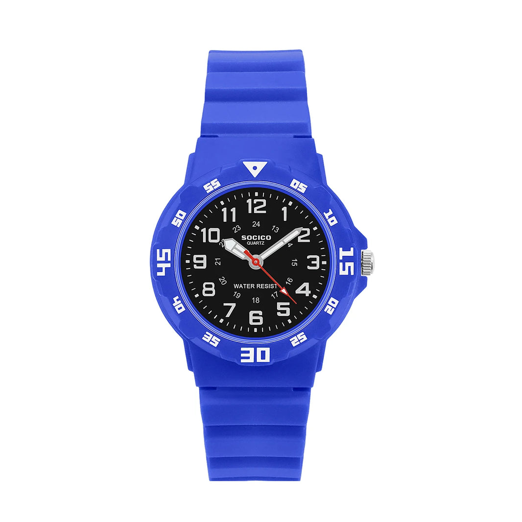 SOCICO Children’s Analog Watch for Girls and Boys Soft Strap Waterproof Easy-to-Read Learn Time Wristwatch Gift