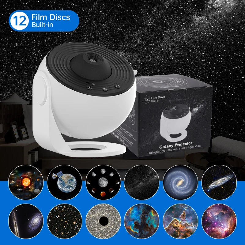Night Light Galaxy Projector 360° Rotating Starry Sky Planetarium Lamp for Kids Bedroom Gift
