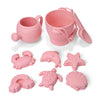 8 or 9-Piece Summer Beach Toy Set for Kids with Plastic Bucket, Watering Bottle, and Shovels