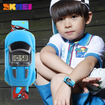 SKMEI Colorful Creative Cartoon Fun Car Mode Children’s Watch Date Time Wristwatch for Boys and Girls Birthday New Year Gift