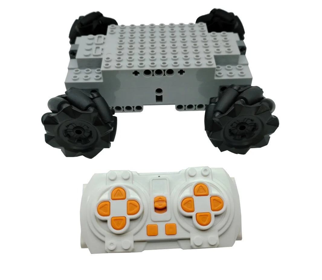 Technical MOC EV3 4WD RC Vehicle with Mecanum Wheels – Educational Building Blocks Toy