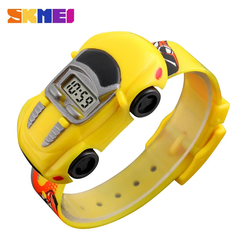 SKMEI Colorful Creative Cartoon Fun Car Mode Children’s Watch Date Time Wristwatch for Boys and Girls Birthday New Year Gift