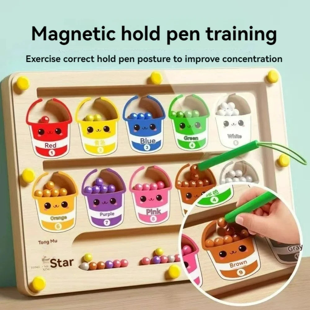 Children’s Magnetic Maze Walking Ball – Concentration and Logic Thinking Puzzle Toy for Ages 3-4, Early Education