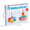 Early Education Wooden Rainbow Ring Color Cognition Toy
