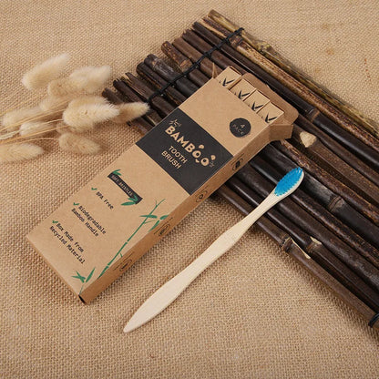 4PCS Charcoal Bamboo Toothbrushes - Extra Soft Natural Bristles for Adults & Kids, Zero Waste Biodegradable Toothbrush