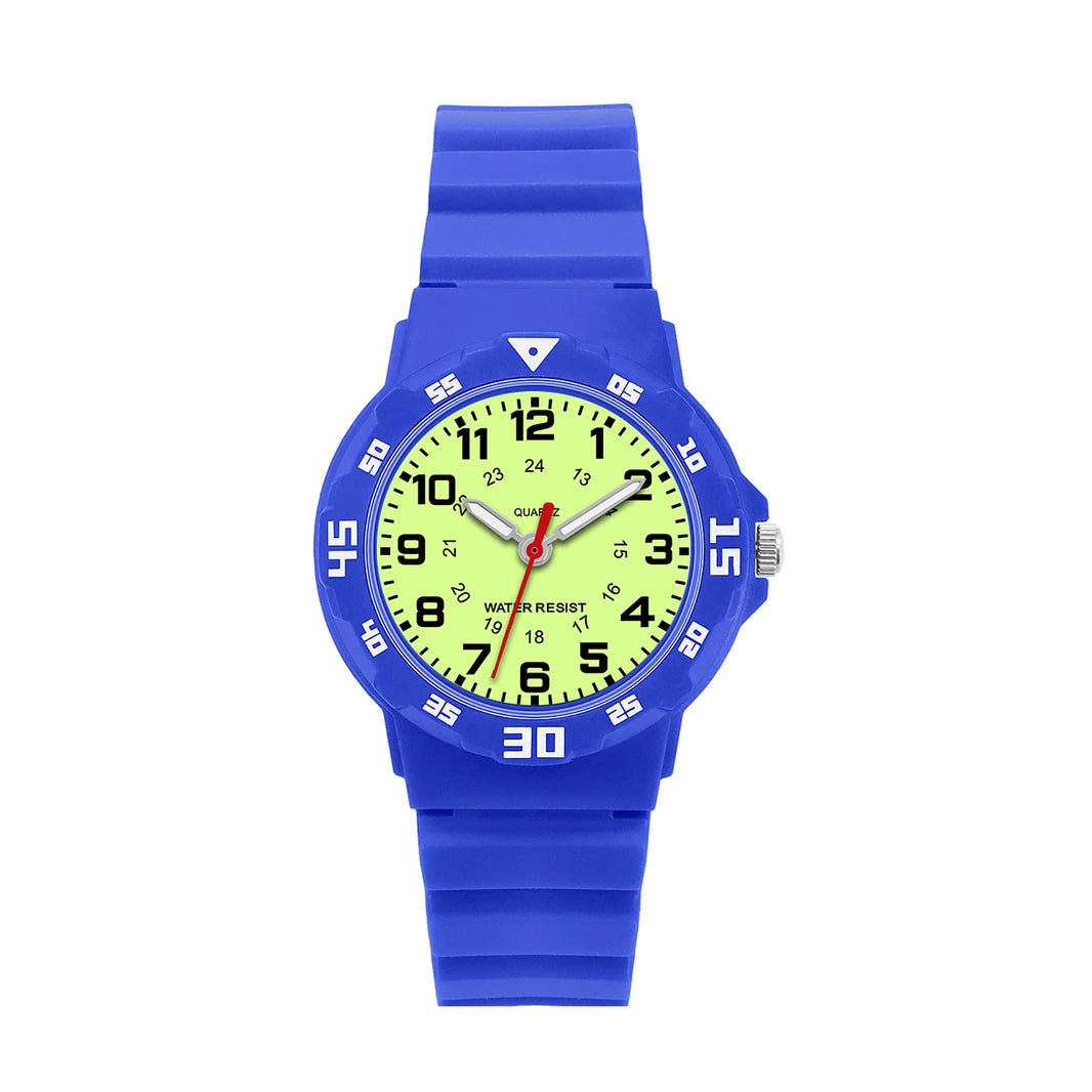 SOCICO Children’s Analog Watch for Girls and Boys Soft Strap Waterproof Easy-to-Read Learn Time Wristwatch Gift
