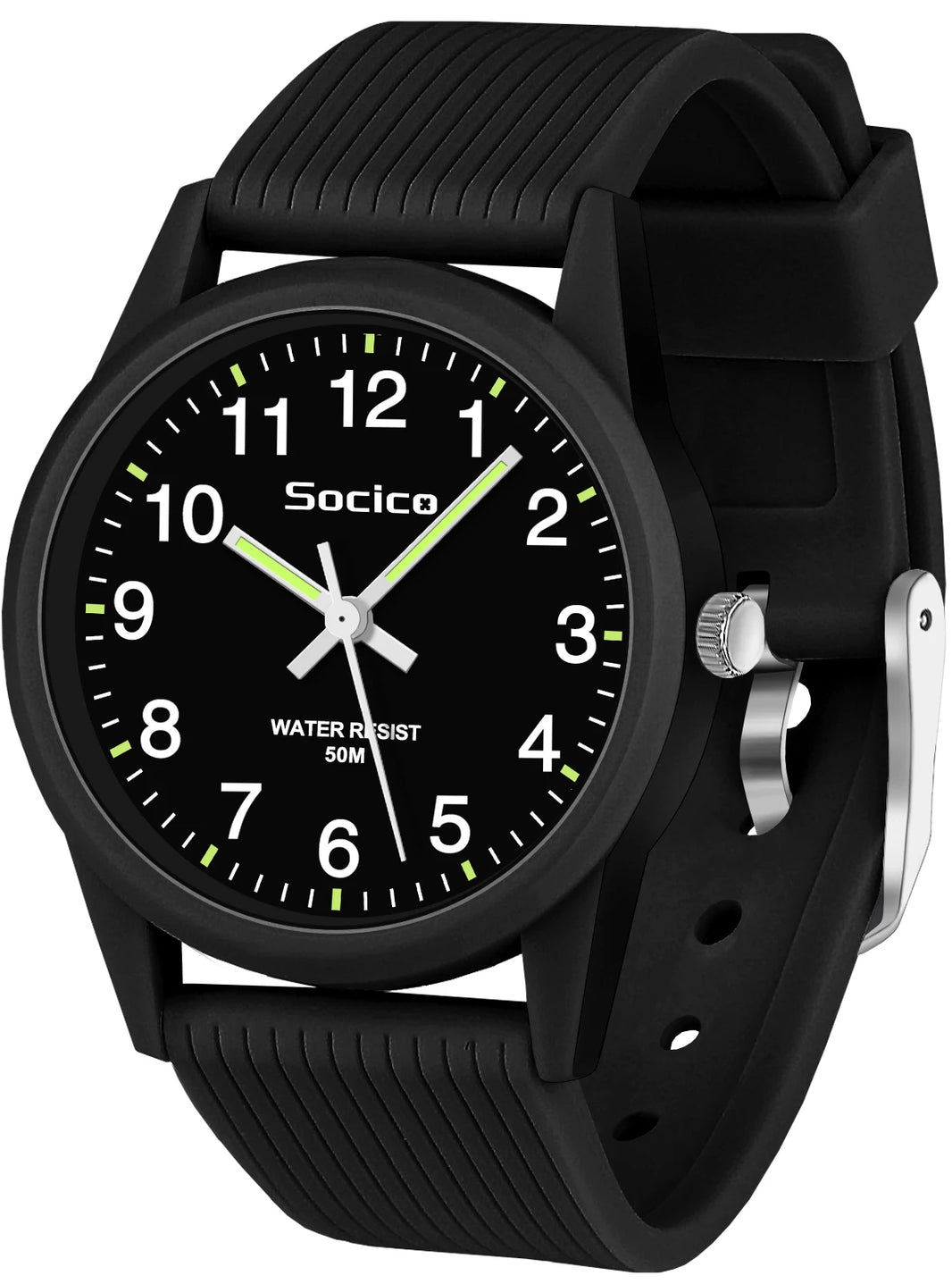 SOCICO Kids Analog Watch for Girls and Boys with Soft Band Learning Time 50M Waterproof Gift for Ages 4-12
