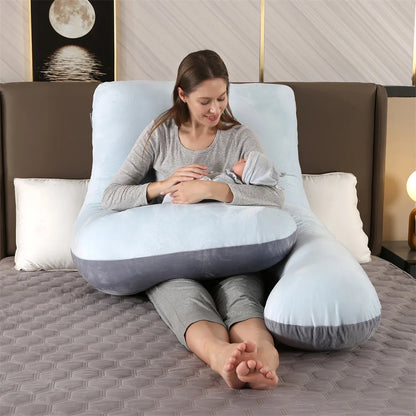 PANGDUBE Pregnancy Pillow 130x70cm - Waist & Nursing Pillow for Pregnant Women & Breastfeeding Cushion