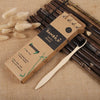 4PCS Charcoal Bamboo Toothbrushes - Extra Soft Natural Bristles for Adults & Kids, Zero Waste Biodegradable Toothbrush