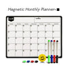 A3 Magnetic Weekly & Monthly Planner Whiteboard - Flexible Fridge Message & Drawing Board (11.7 x 16.5 in / 29.7 x 42 cm)