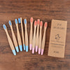 Children's Bamboo Toothbrushes, 10Pcs Soft Bristles, Eco-Friendly Biodegradable Wooden Handle, Teeth Whitening Brush