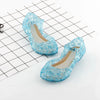 Girls’ Kids Summer Crystal Sandals – Frozen Princess Jelly High-Heeled Shoes, Party Dress Decor