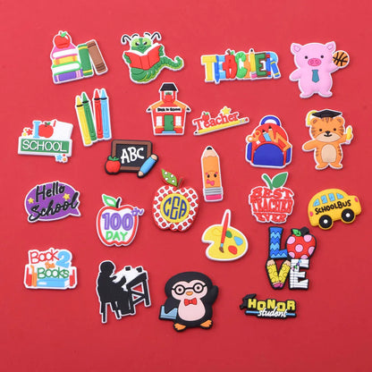 1-Piece Cute Cartoon Animal Shoe Charm for Kids — School Teacher Shoe Decoration Gift