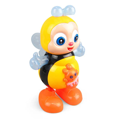 Vocal Cartoon Bee Electric Toy with Sound, Flashing Lights, Singing, and Dancing, Electronic Pet Music Toy Gift for Boys and Girls